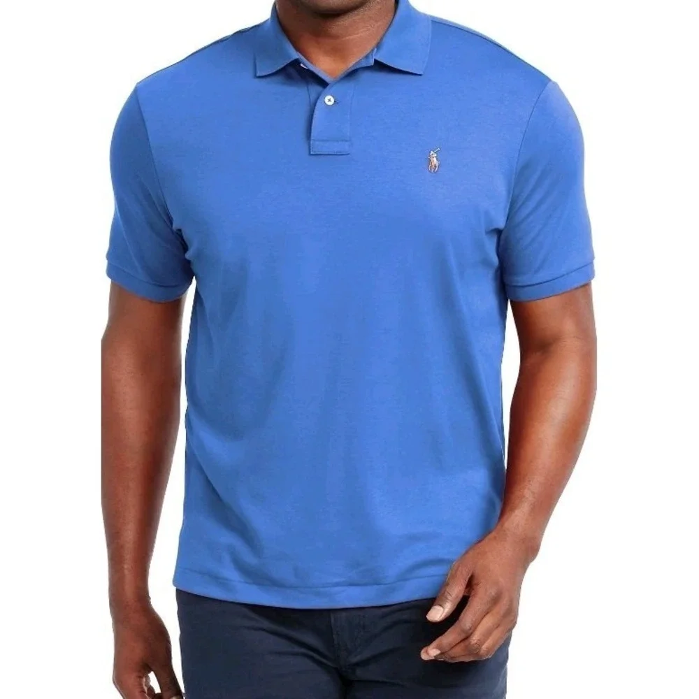 Polo Ralph Lauren Mens Classic Fit Short Sleeve Polo Shirt Royal  Blue M